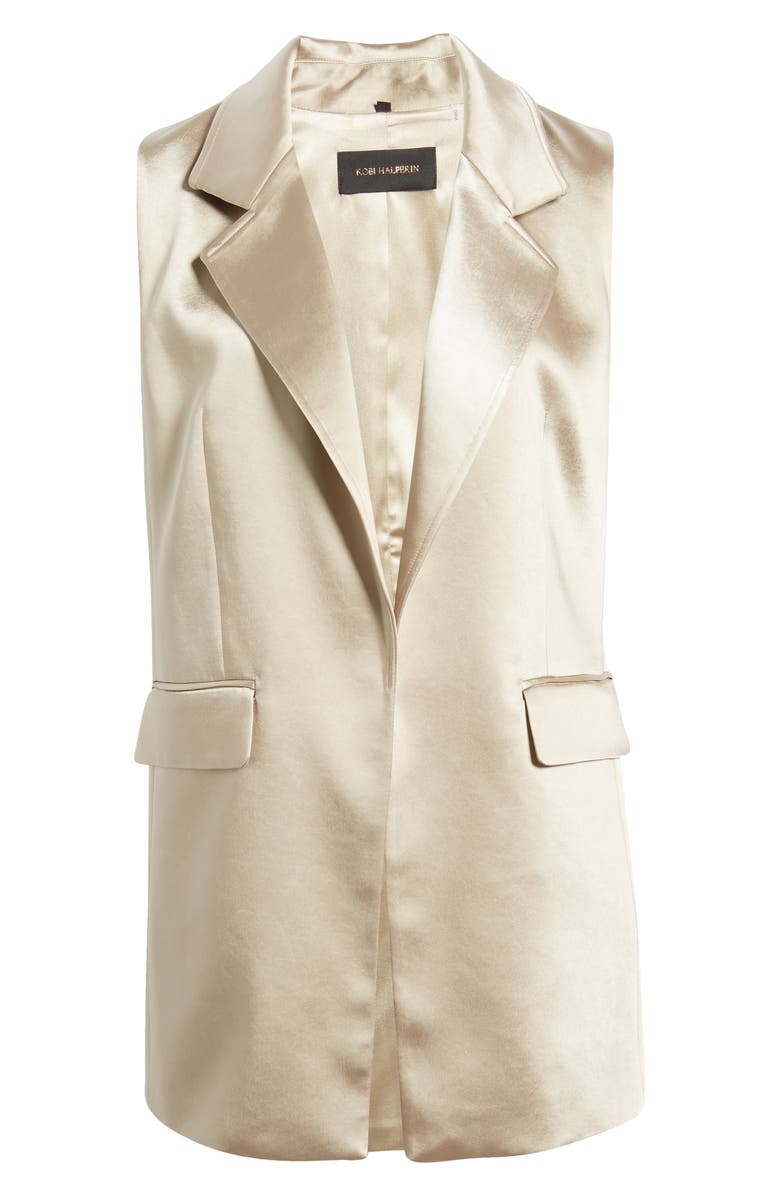 KOBI HALPERIN June Satin Vest, Alternate, color, Fawn