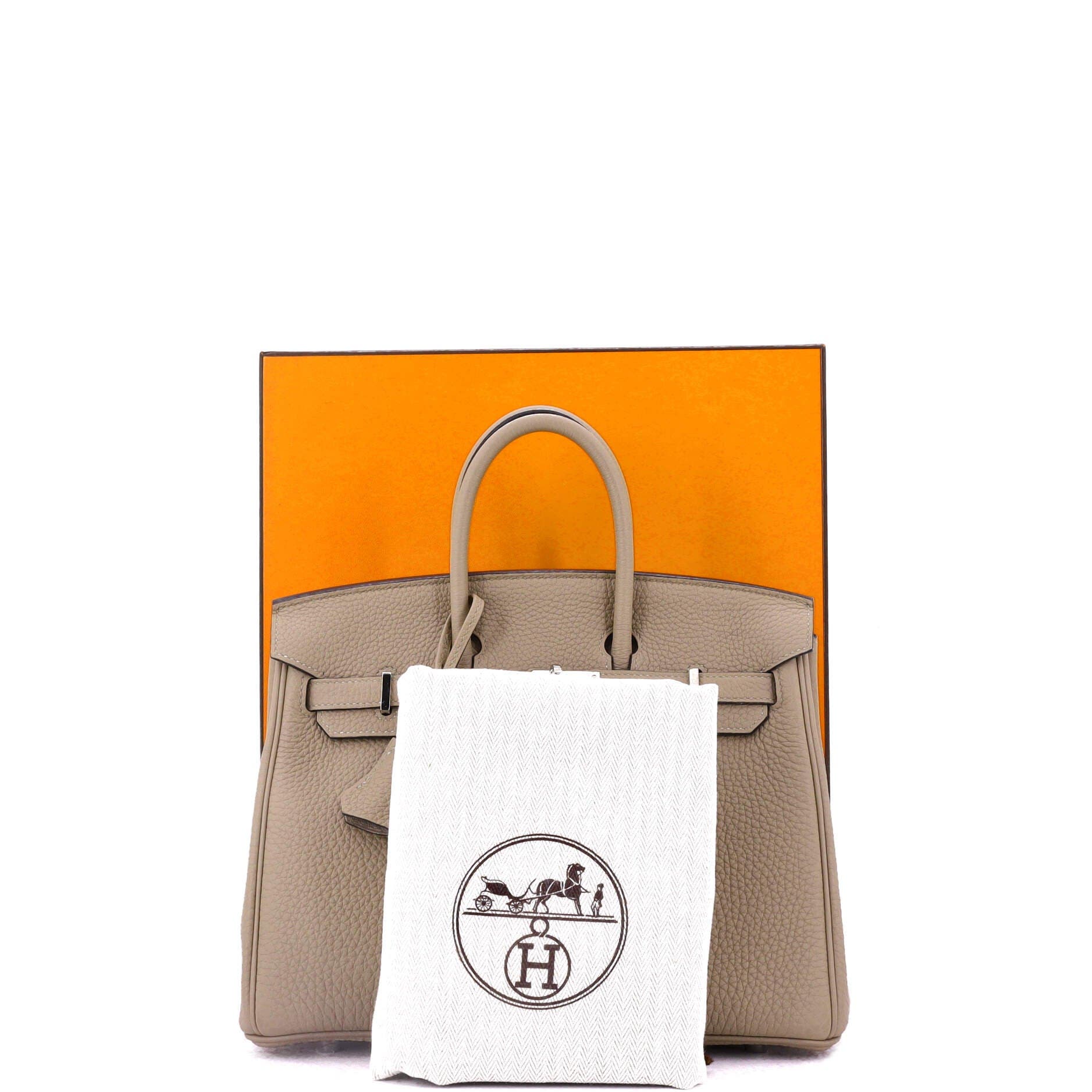 Pre-Owned Hermes Birkin Handbag Light Togo with Palladium Hardware 25, Alternate, color, Beige Marfa