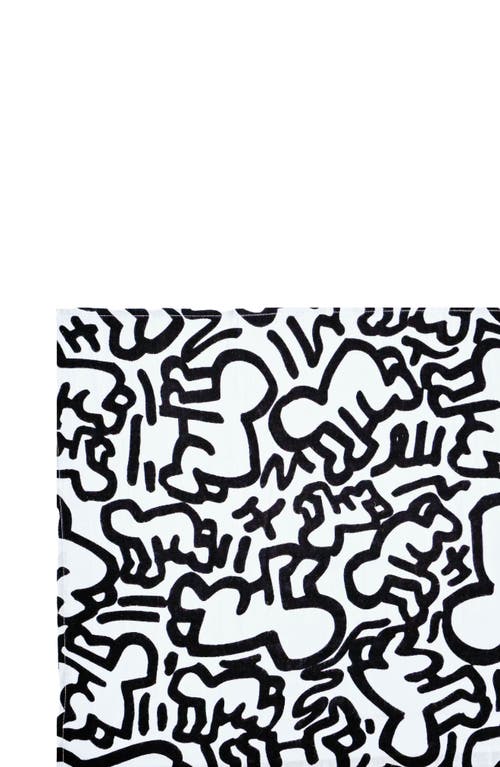 Etta Loves X Keith Haring Xl Sensory Organic Cotton Muslin Blanket In Kh Print Baby