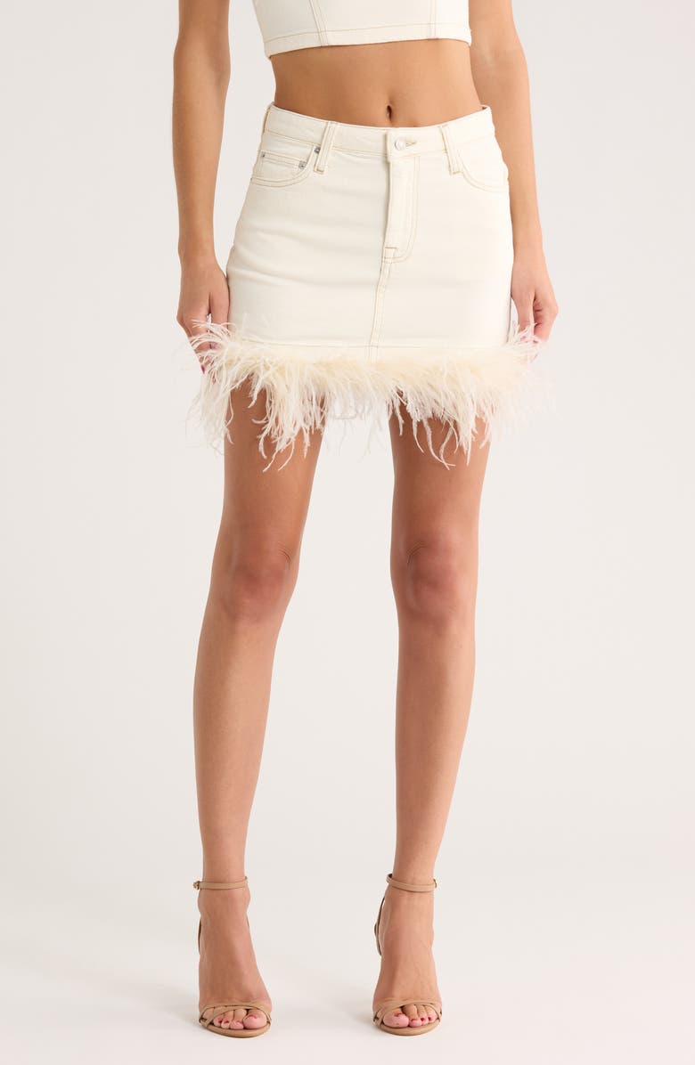 Simkhai Federica Miniskirt, Main, color, Winter White