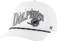 '47 Men's '47 White Miami Dolphins Wave Speckle Hitch Rope Adjustable Hat