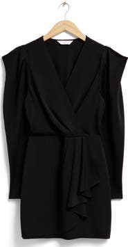& Other Stories Long Sleeve Faux Wrap Dress