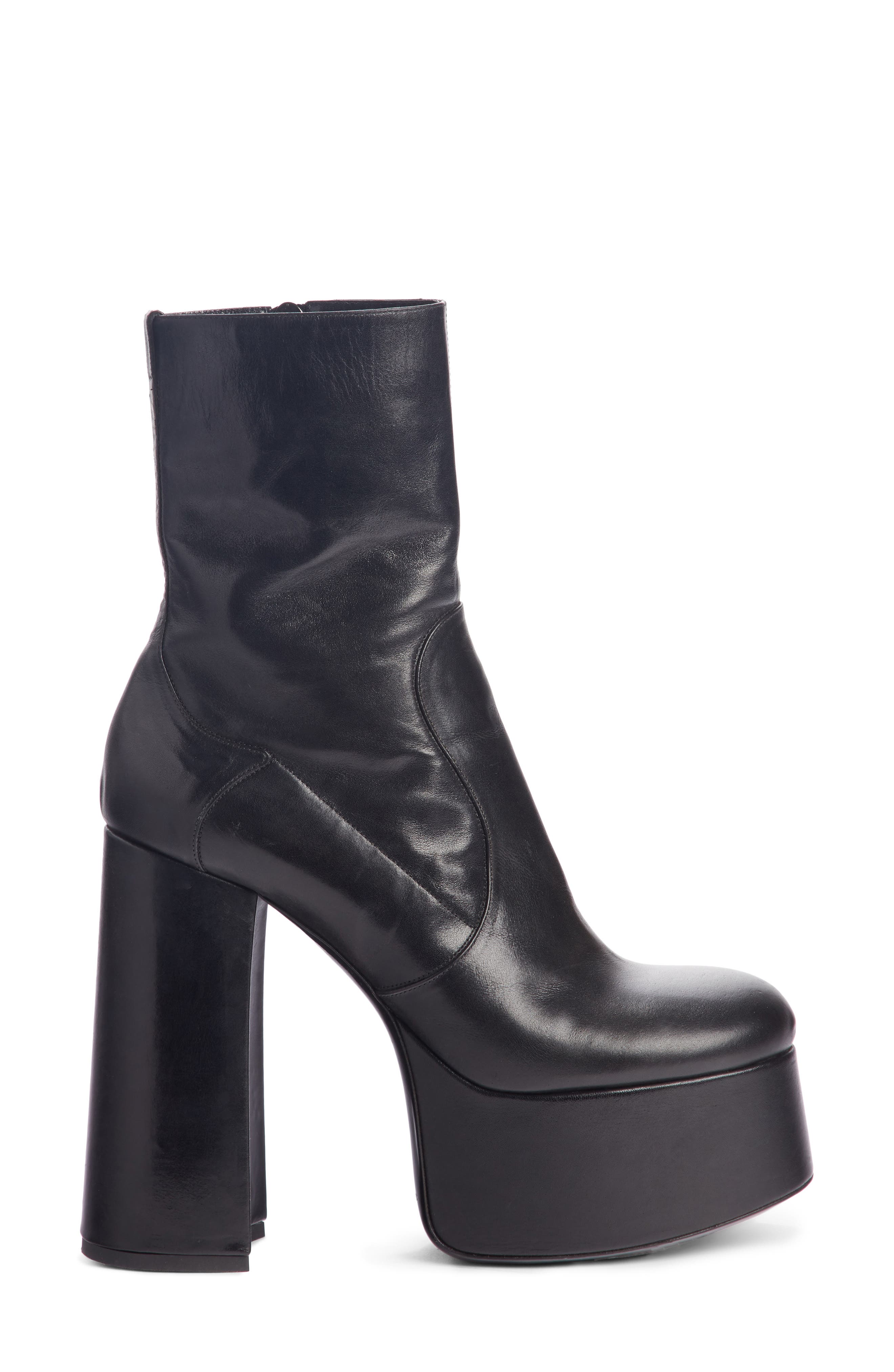 Saint Laurent Billy Kangaroo Leather Platform Boot, Alternate, color, 