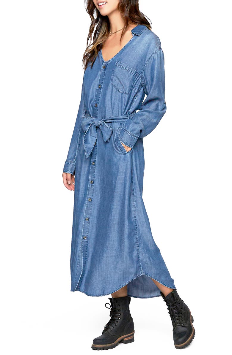 Wash Lab Denim Jax Denim Shirtdress, Alternate, color,