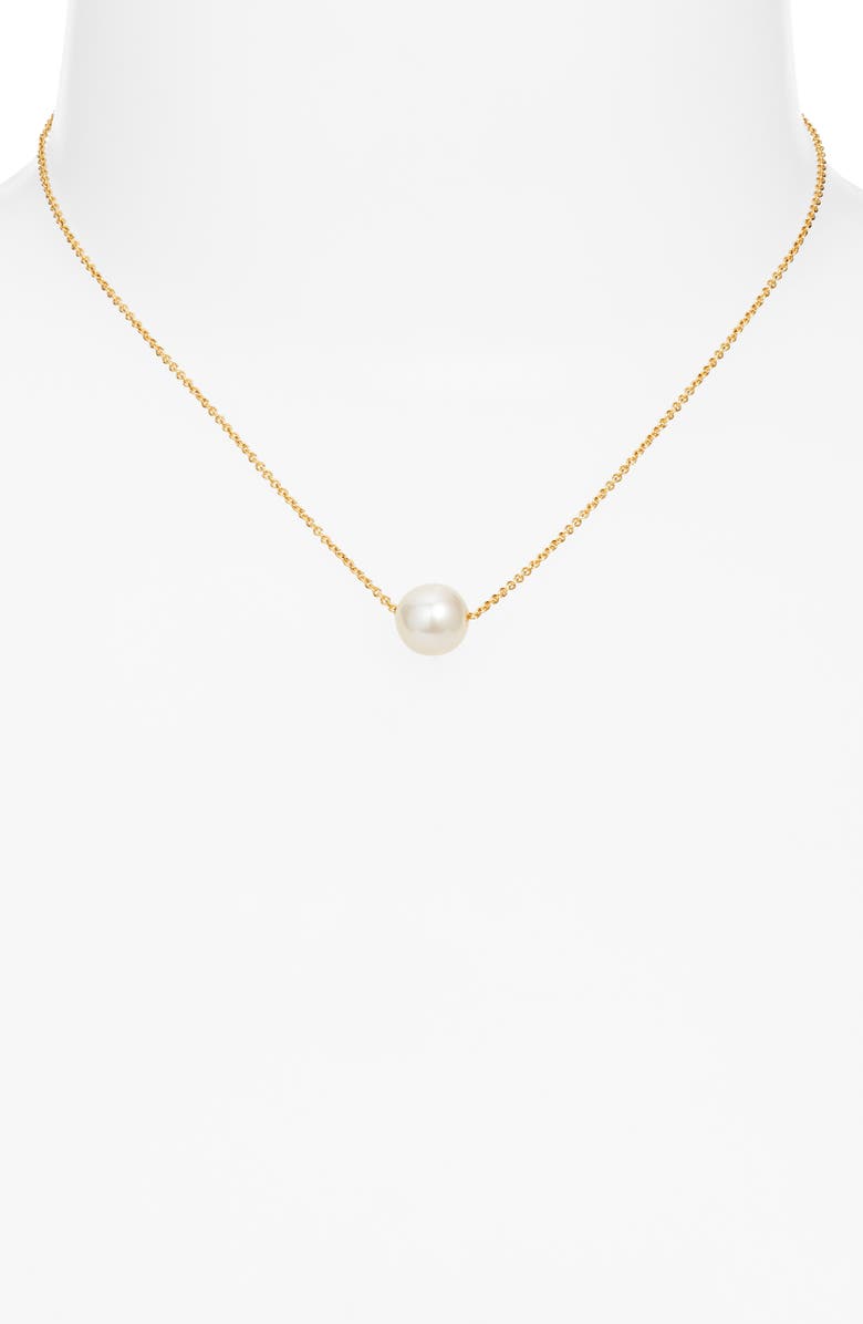 Kiara by Ki-ele Freshwater Pearl Pendant Necklace, Alternate, color, Gold