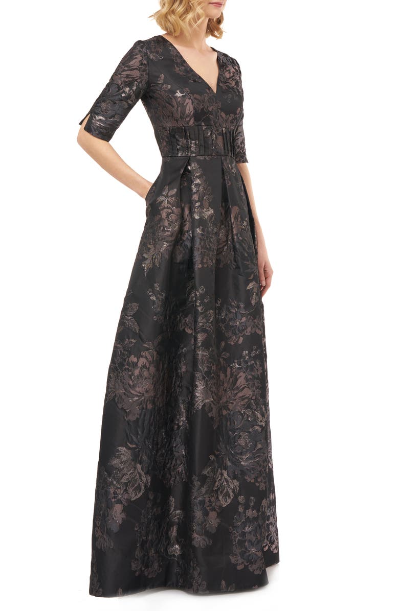 Kay Unger Stella Kensington Jacquard Ballgown, Alternate, color, 