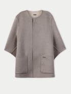 Gobi Cashmere Patch Pocket Cashmere Poncho Jacket