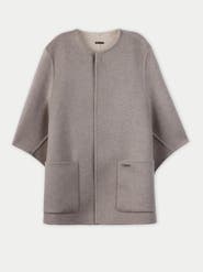 Gobi Cashmere Patch Pocket Cashmere Poncho Jacket