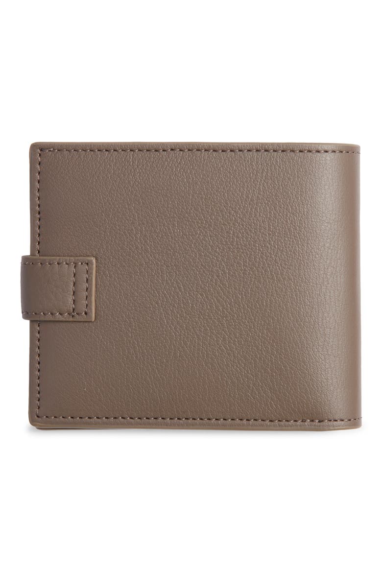 Tumbled Calfskin Billfold Wallet, Alternate, color, DARK BEIGE