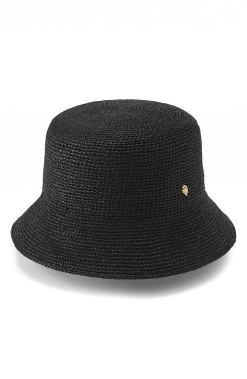 Helen Kaminski Bella Raffia Crochet Bucket Hat