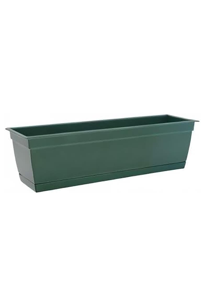 24 Inch Dayton Window Box Planter, Turtle Green, Alternate, color, Green