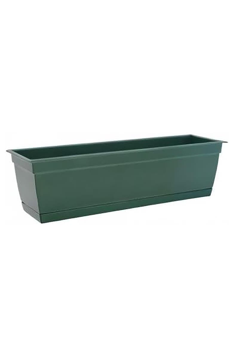 Bloem 24 Inch Dayton Window Box Planter, Turtle Green, Alternate, color, Green