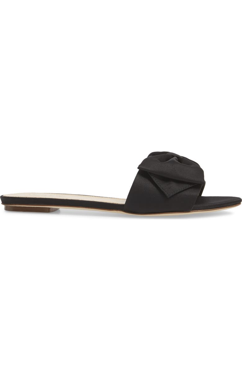 J.Crew Knotted Satin Bow Slide, Alternate, color,