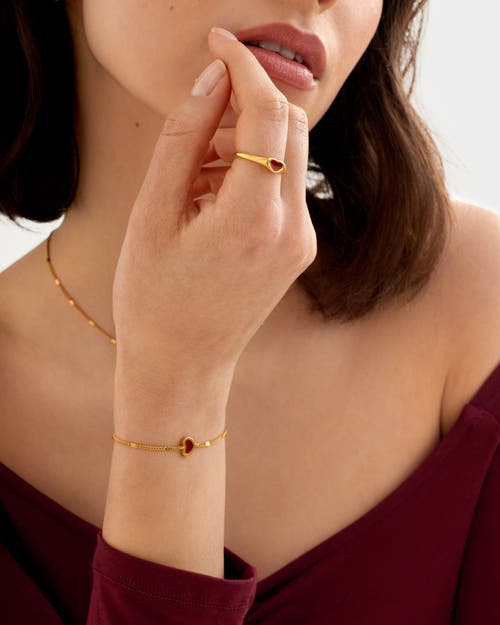 Katie Loxton Rouge Waterproof Gold Heart Bracelet In Gold