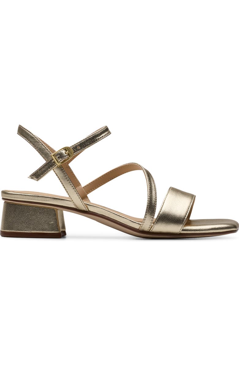 Clarks<sup>®</sup> Serina 35 Strappy Sandal, Alternate, color, Gold Leather