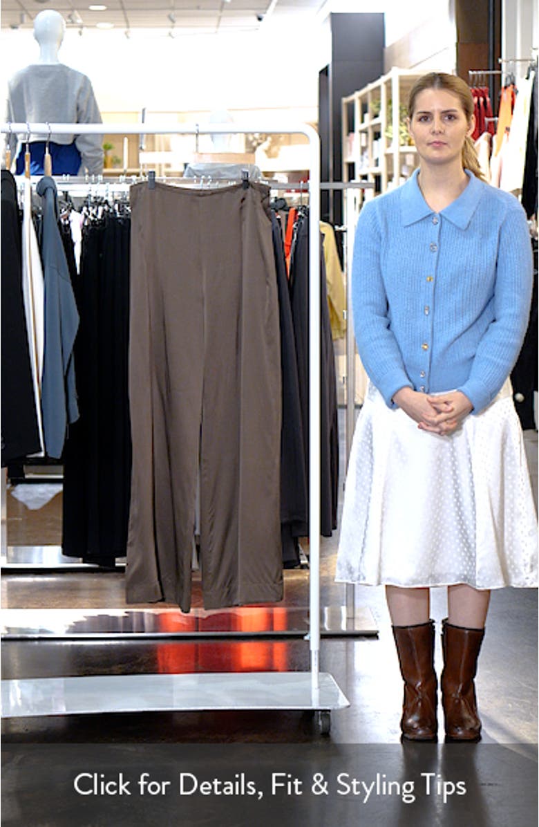 Stroll Wide Leg Stretch Silk Pants, sales video thumbnail