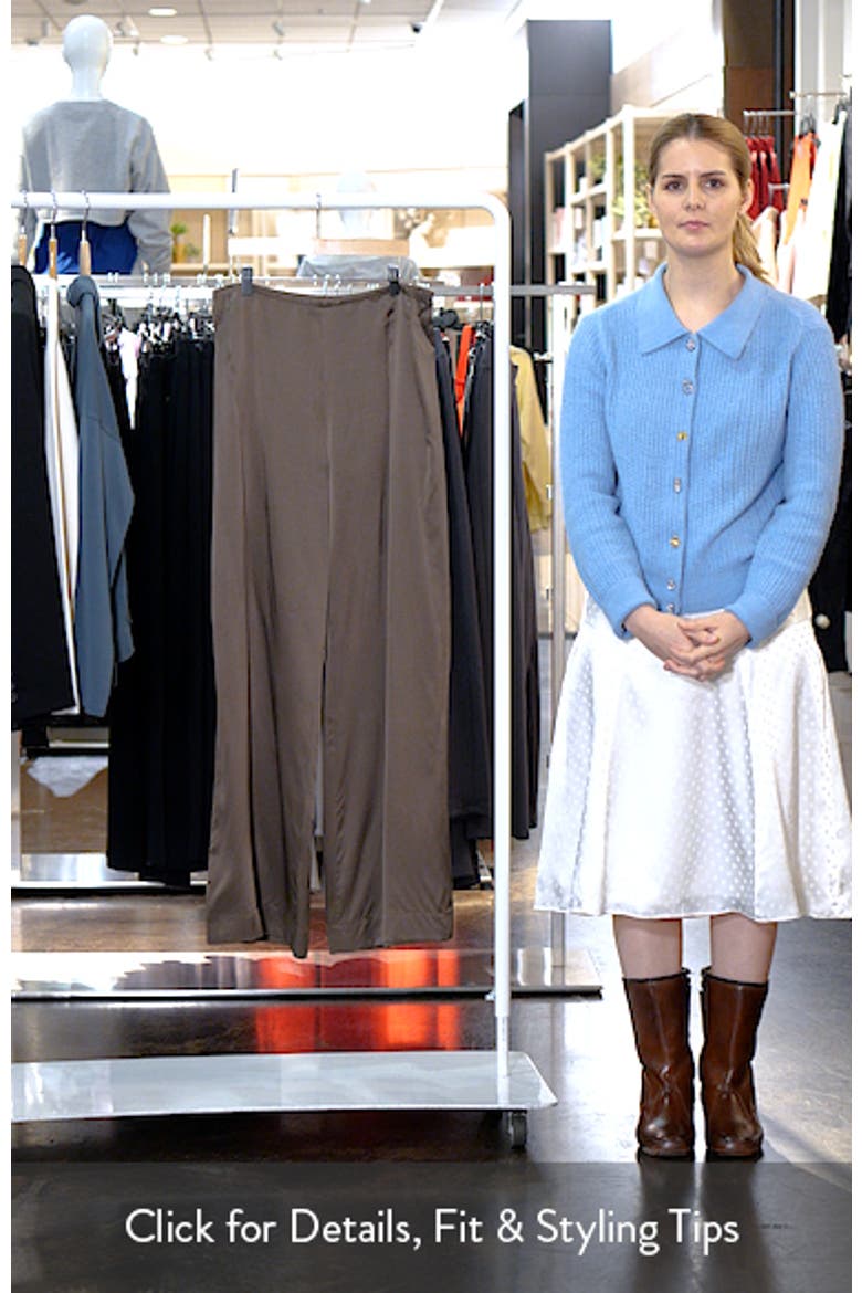 Stroll Wide Leg Stretch Silk Pants video