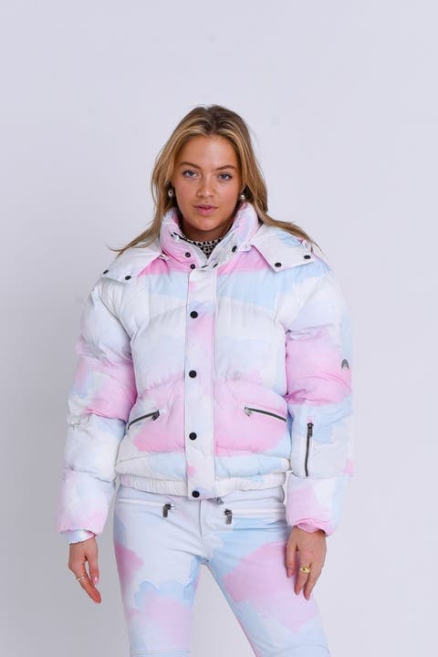 Chic Puffer Jacket Watercolour