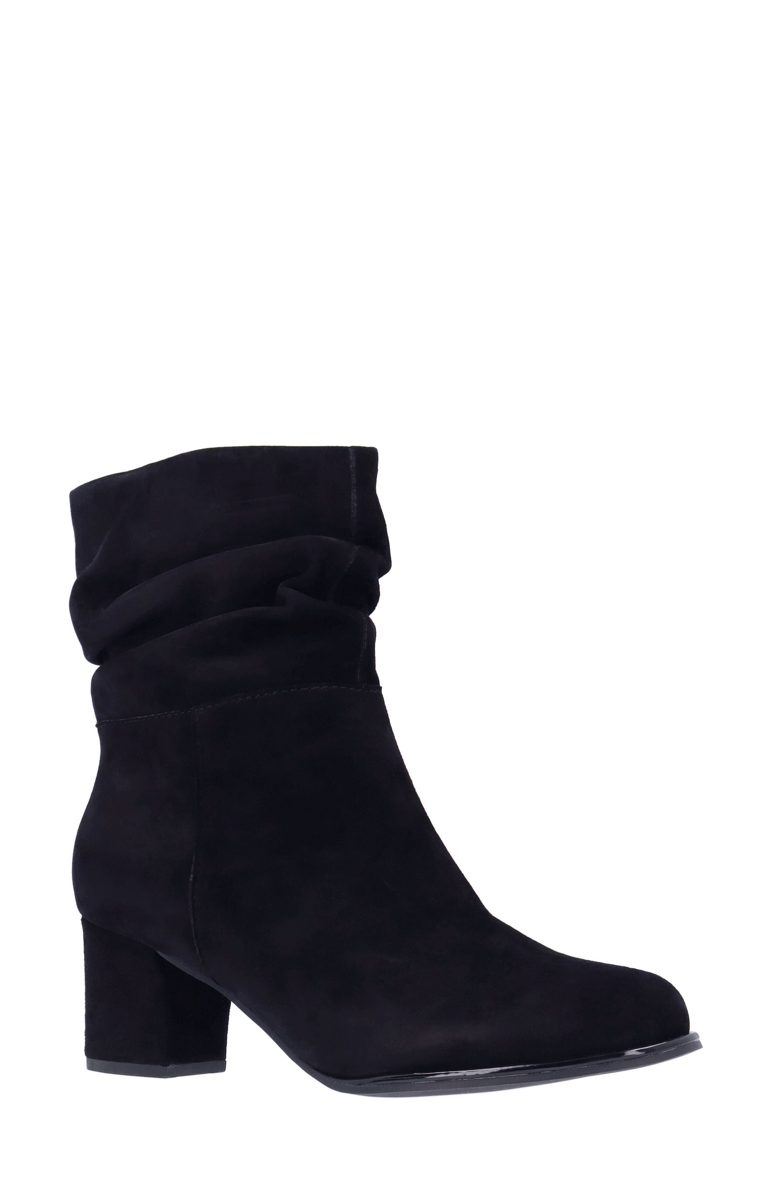 L'Amour des Pieds Pivar Slouch Bootie, Main, color, Black