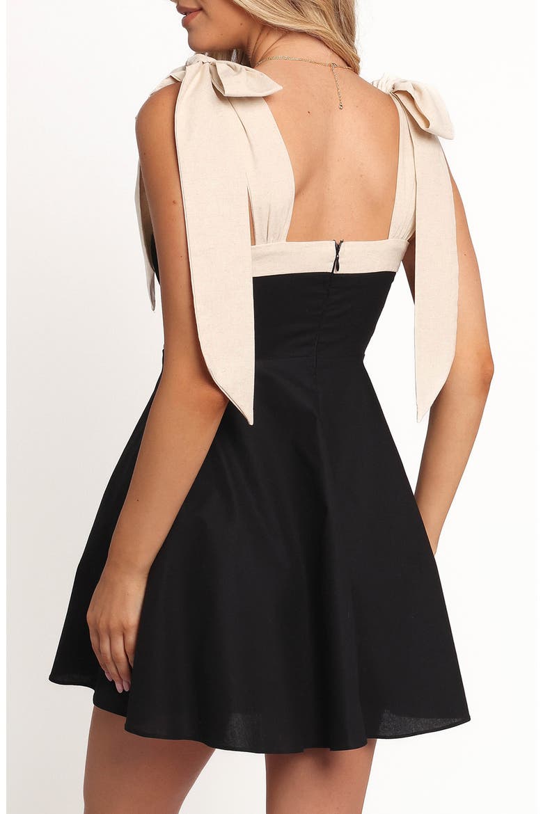 Olinda Fit & Flare Minidress, Alternate, color, BLACK/ CREAM