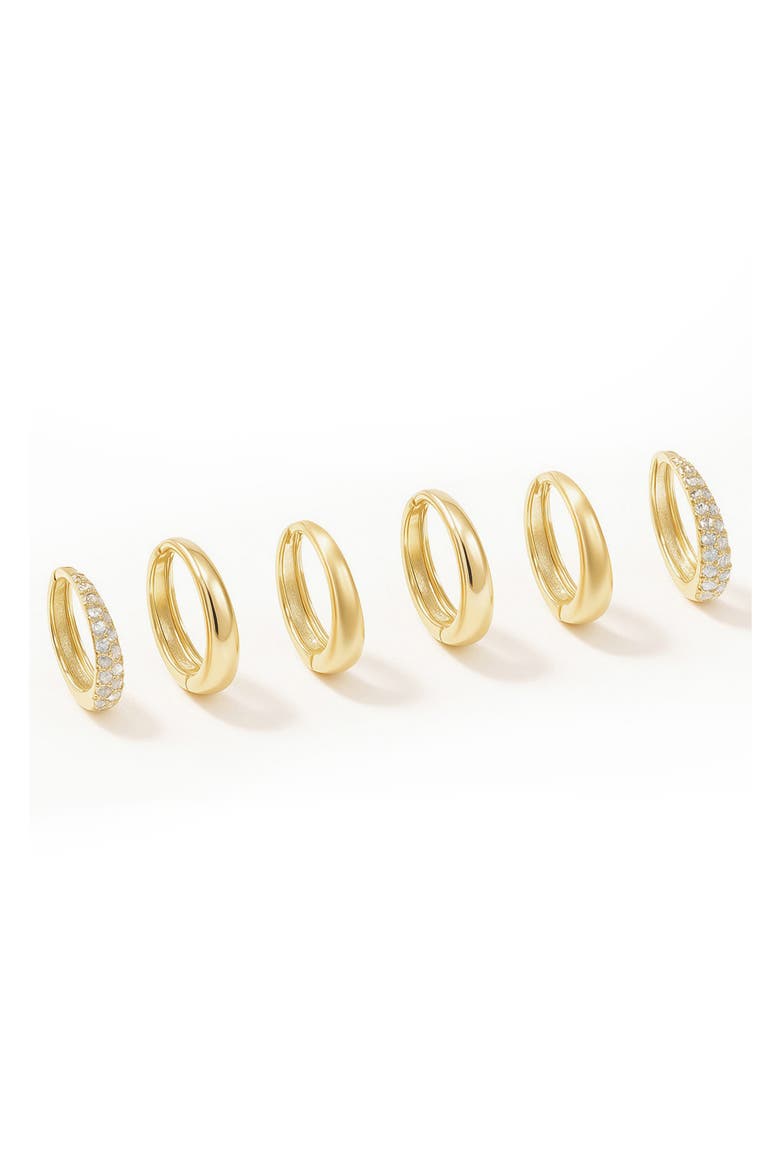 Set of 3 Daily Luxe Hoop Earrings, Main, color, GOLD