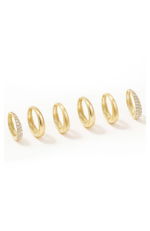 Set of 3 Daily Luxe Hoop Earrings