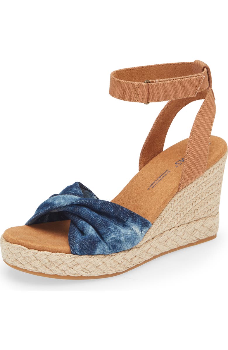 TOMS Marisela Wedge Sandal, Main, color, Navy