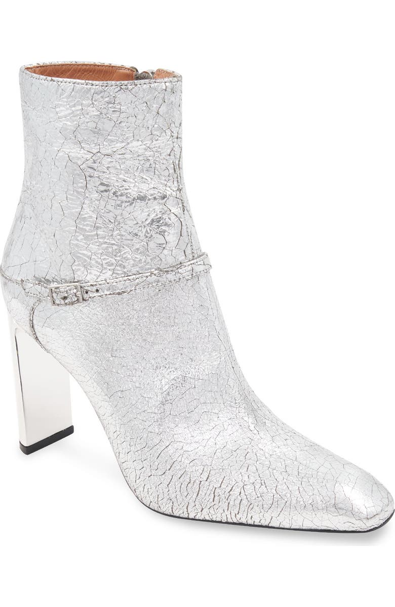 BCBGMAXAZRIA Ravi Block Heel Bootie, Main, color, Silver