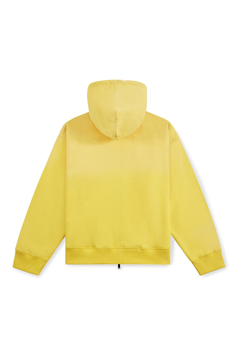 Arched Logo Zip Hoodie, Alternate, color, YELLOW