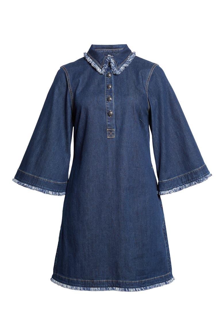 Dany Fringe Denim Shirtdress, Alternate, color, TWILIGHT
