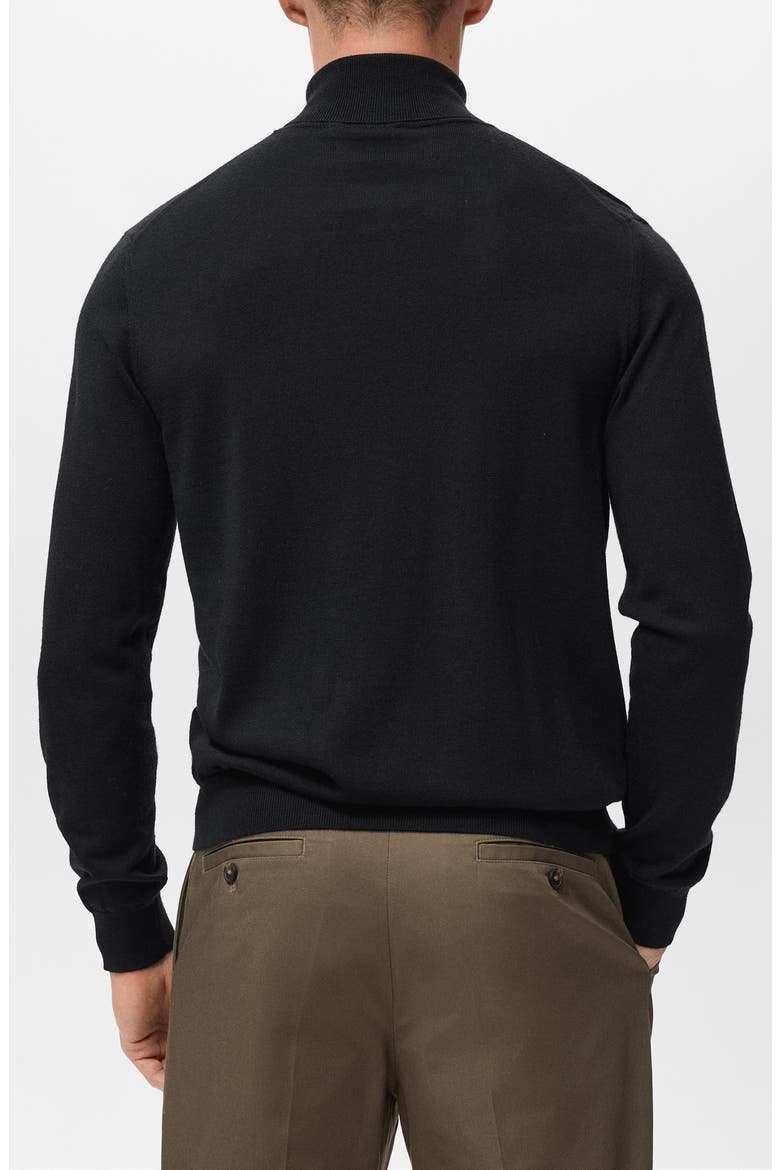 Turtleneck Wool Sweater, Alternate, color, BLACK