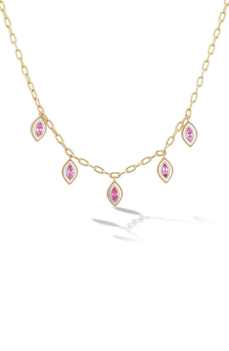 Orly Marcel Marquise Eye Charm Necklace, Main, color, Pink