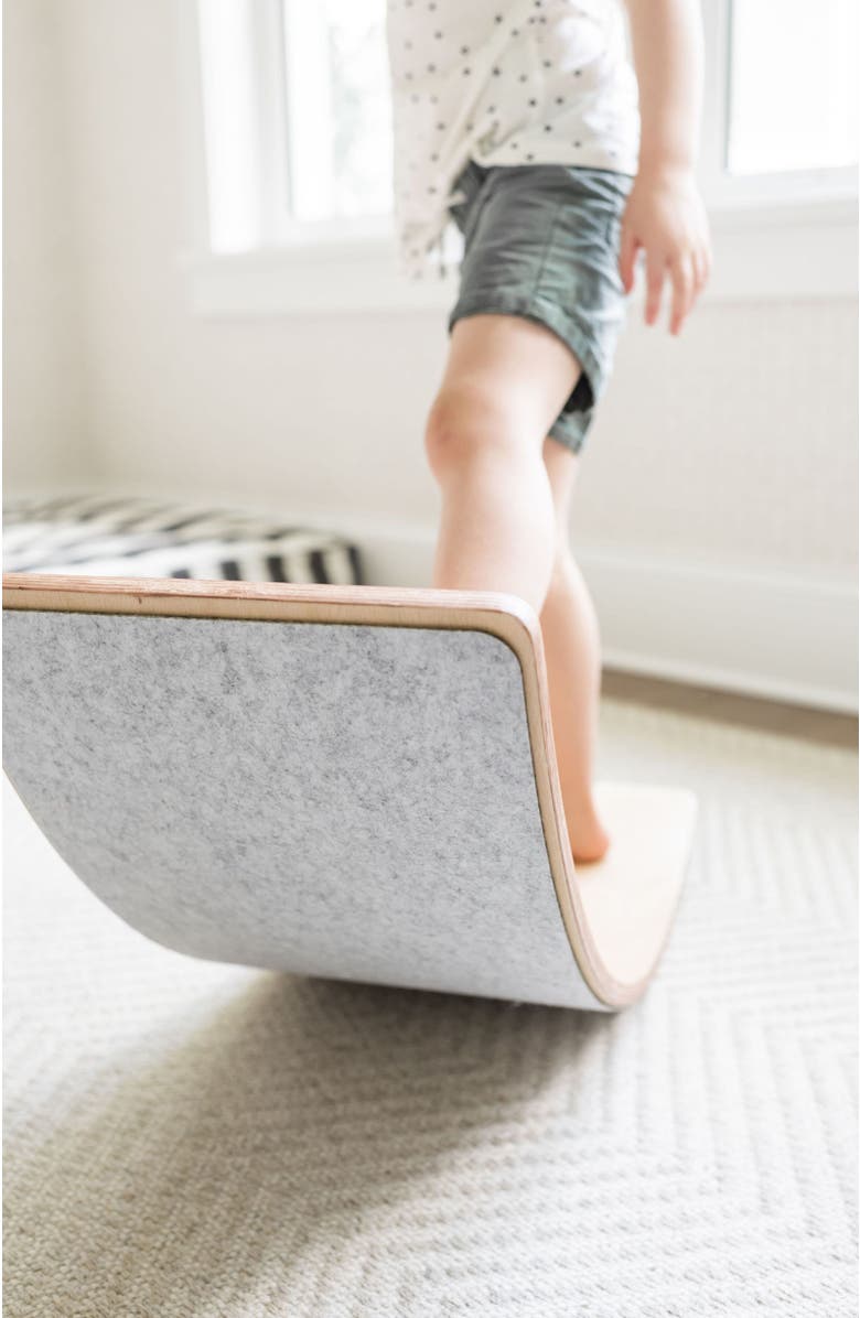 Poppyseed Play Wooden Balance Board, Alternate, color, Gray