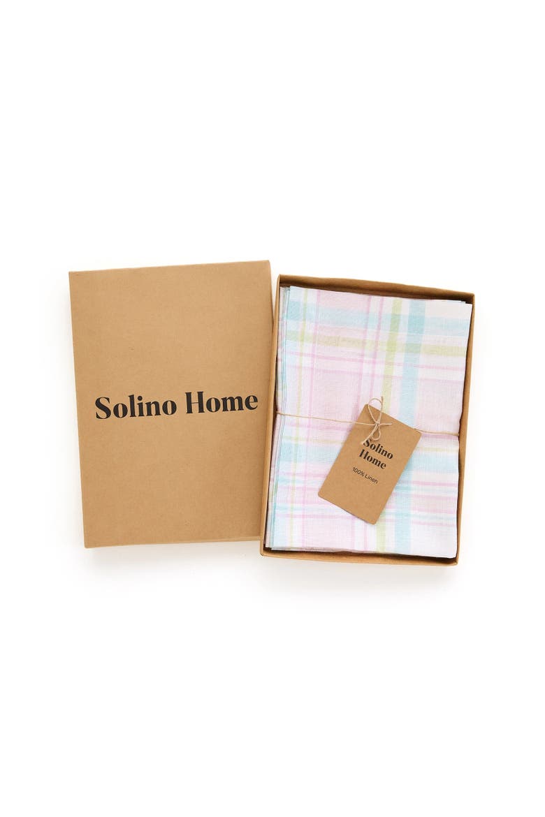 Linen Placemats Set of 4, 14 x 19" - Palm Beach Plaid, Alternate, color, Palm Beach Plaid