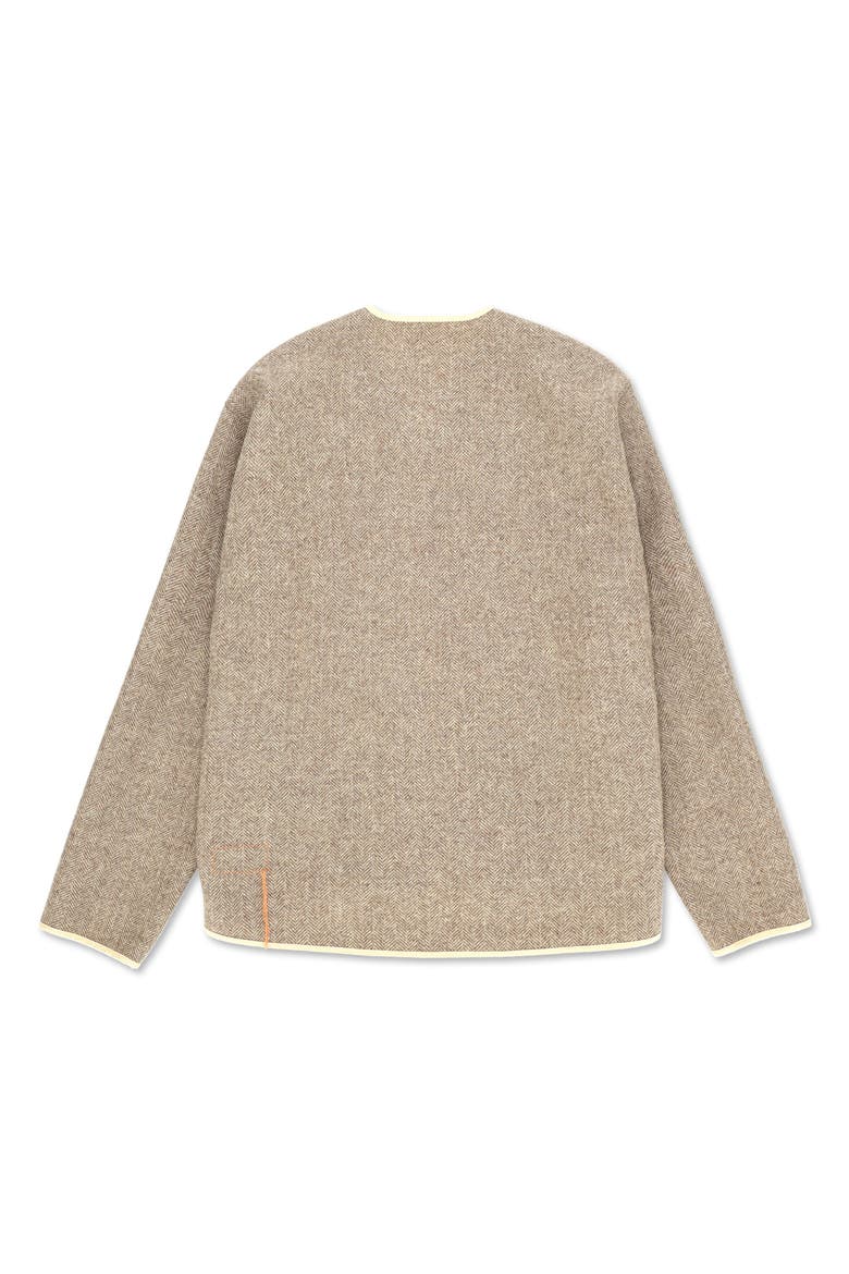 Herringbone Wool Jacket, Alternate, color, Beige