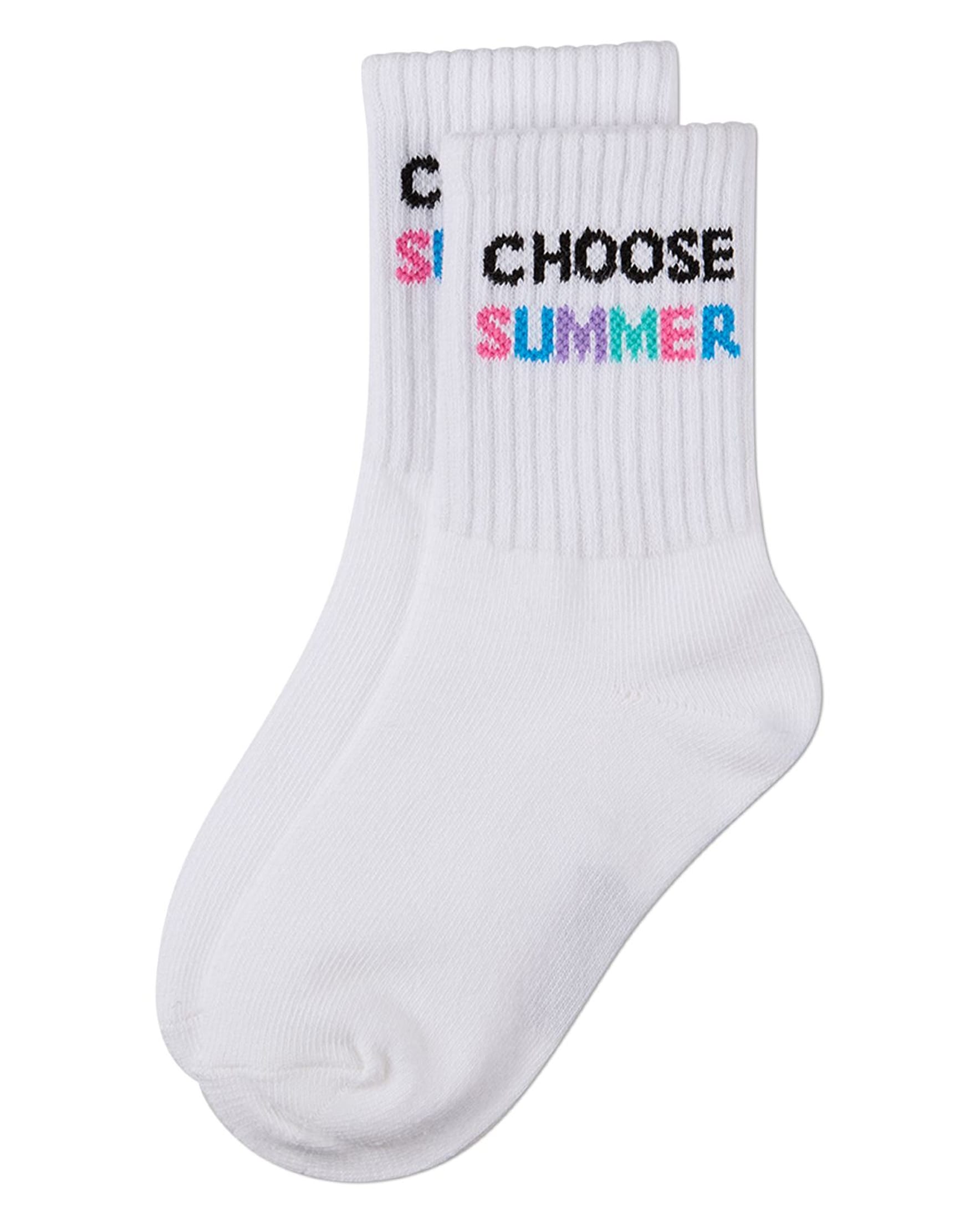MeMoi Choose Summer Ribbed Crew Sock | Nordstrom