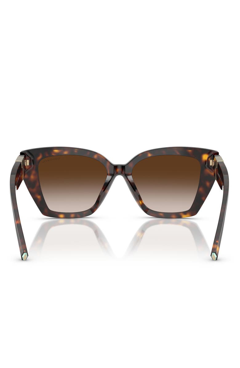Tiffany & Co. 52mm Gradient Square Sunglasses, Alternate, color, Havana / Brown Gradient