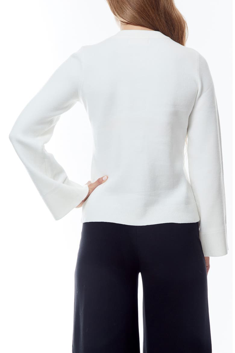 Alexandra Bell Sleeve Cardigan, Alternate, color, ANTIQUE WHITE