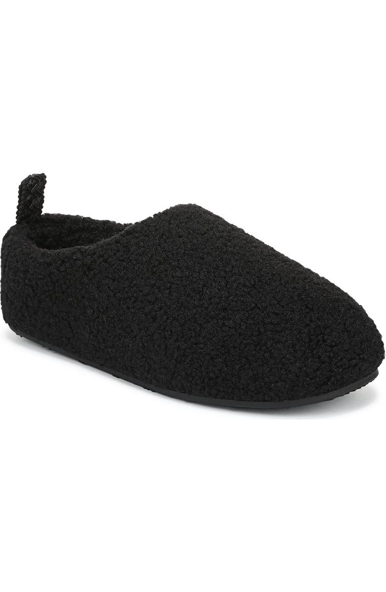 Blowfish Malibu Cushie Faux Shearling Slipper, Main, color, Black Faux Shearling