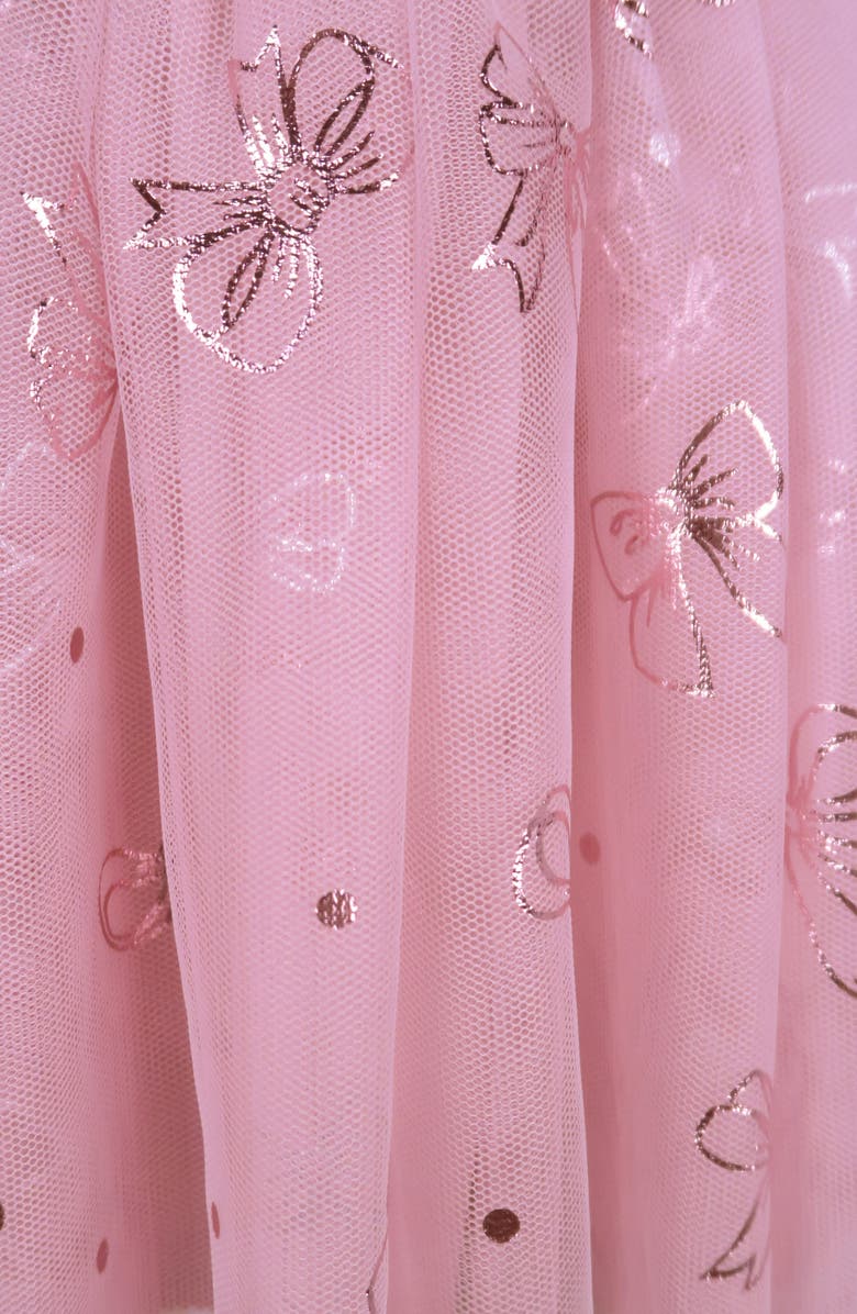 Zunie Kids' Long Sleeve Sequin Combo Tutu Dress, Alternate, color, Heather Grey/ Rose