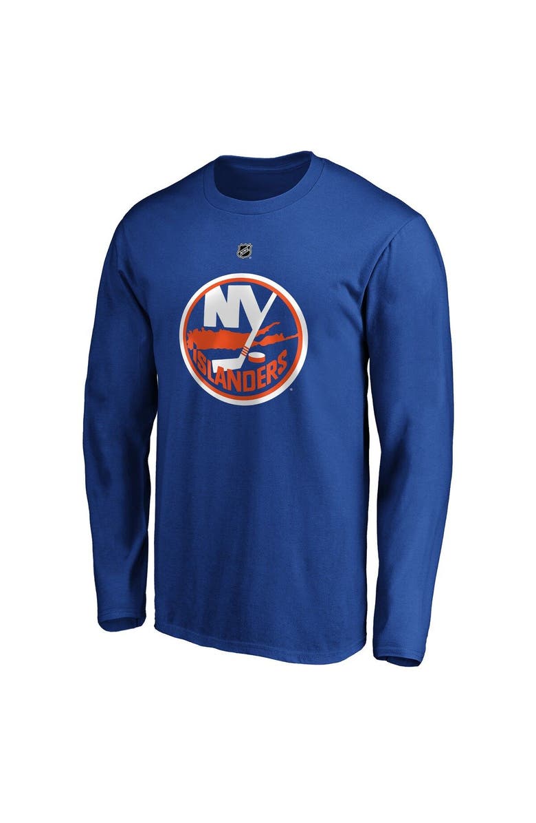 FANATICS Men's Fanatics Branded Mathew Barzal Royal New York Islanders Authentic Stack Name & Number Long Sleeve T-Shirt, Alternate, color, Royal