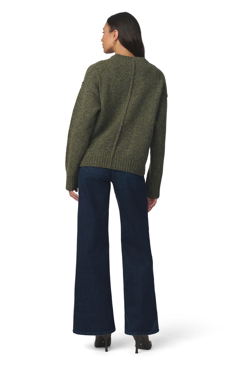 Cotton & Cashmere V-Neck Sweater, Alternate, color, MOSS