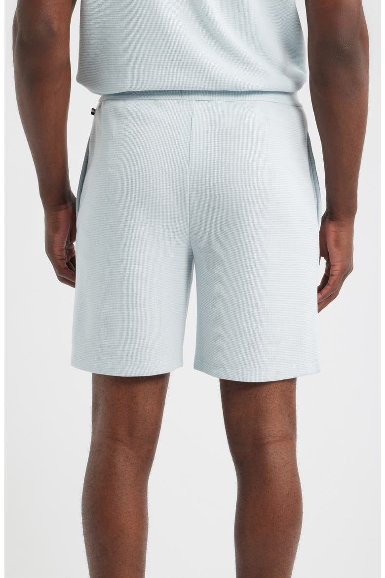 Waffle Knit Shorts, Alternate, color, OPEN BLUE
