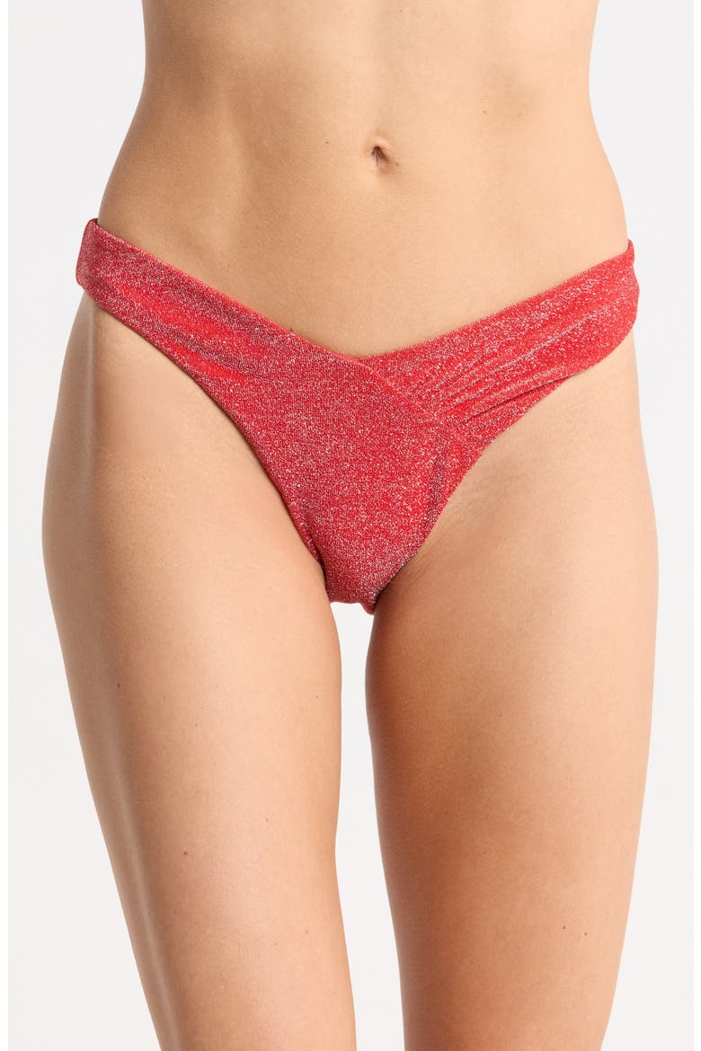 Angel Cheeky Swim Bottoms, Main, color, FLAME
