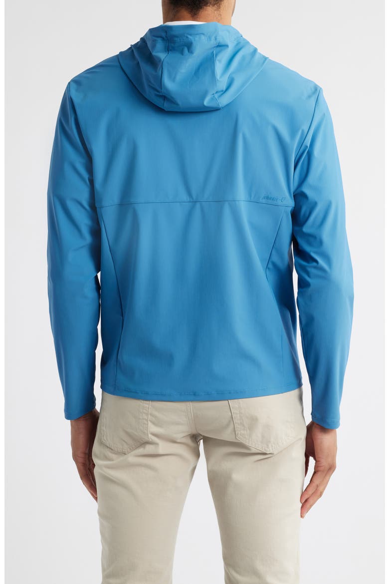 Marshal Stretch Nylon Hooded Jacket, Alternate, color, BARRELS BLUE