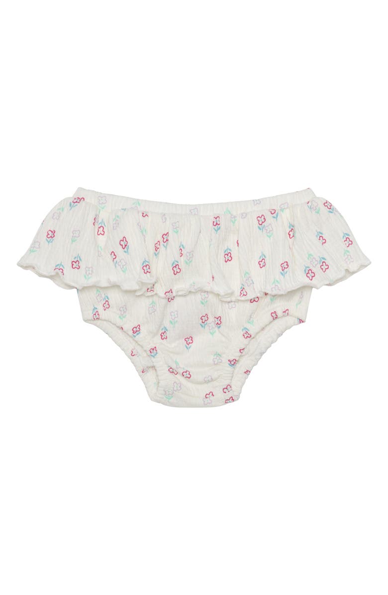 PL Baby by Petit Lem 3-Piece Floral Bodysuit Set, Alternate, color, Light Purple Flowers