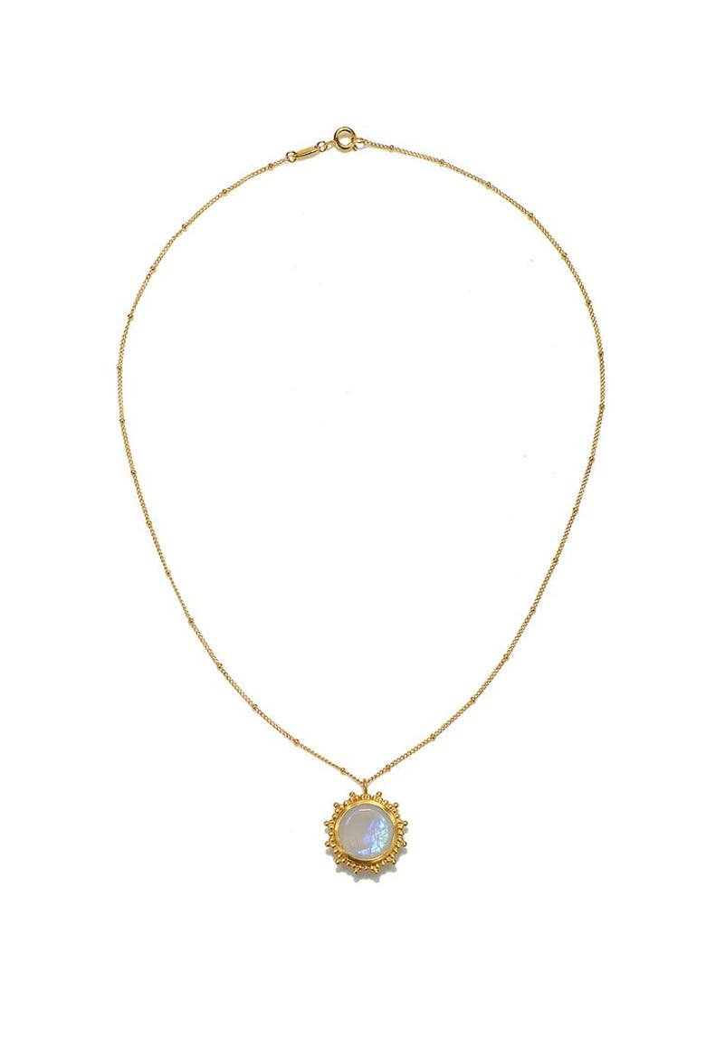 Drift Into Daydreams Moonstone Gemstone Necklace, Alternate, color, Gold