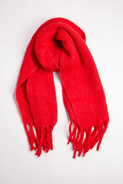 Hat Attack Cozy Solid Scarf In Red