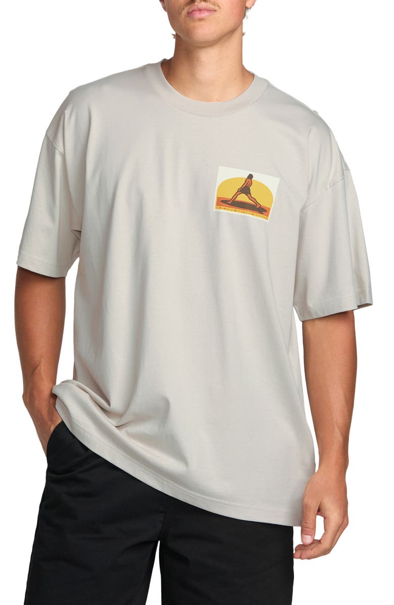 Billabong Ritual Oversize Graphic T-Shirt, Main, color, Stone