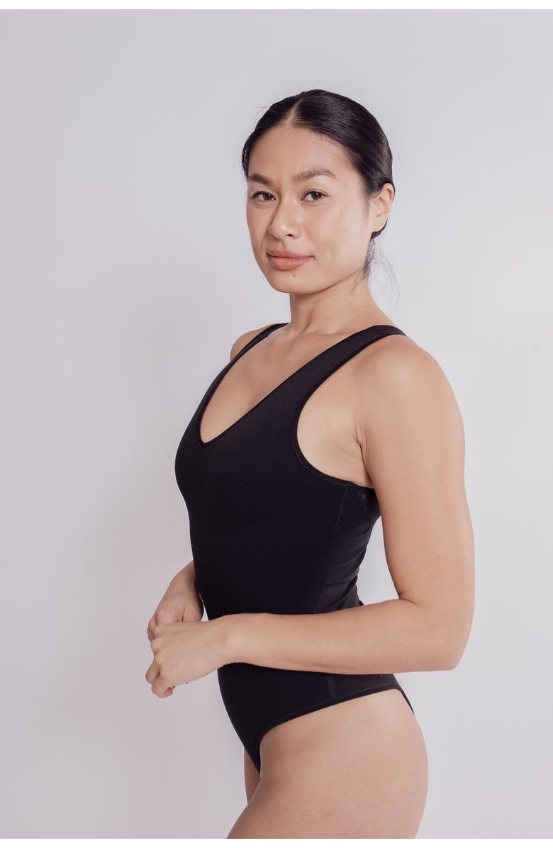 LAS Loungewear The Bon Voyage Bodysuit, Alternate, color, Black
